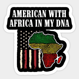 American with Africa in my DNA Sticker